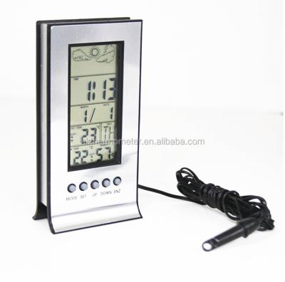 China In/out Thermometer Clock Digital Time Thermometer in/out Thermometer Clock for sale