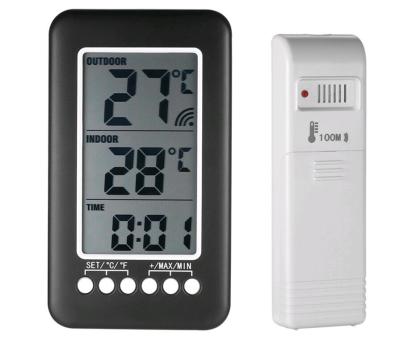 China Weather Station Wireless Thermometer Home Indoor Outdoor Wireless Thermometer Home Indoor Outdoor Radio Clock for sale