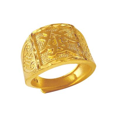 China CLASSIC Male Gold Sand Dragon Horse Eagle Horse Retro Guan Gong Ring Men's Ring Does Not Fade For A Long Time for sale