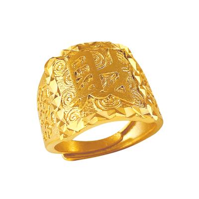 China CLASSIC copper golden men's ring sand gold ring manufacturer blessing and wholesale hair ring for sale