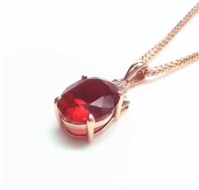 China CLASSIC Purple GEM Rose Gold Color Gold Pendant PENDANTE Ring Earrings New Ruby for sale