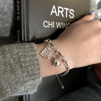 China Vintage Love Tassel Bracelet Niche Design Sense 925 Sterling Silver Jewelry Exquisite Female TRENDY Highs for sale