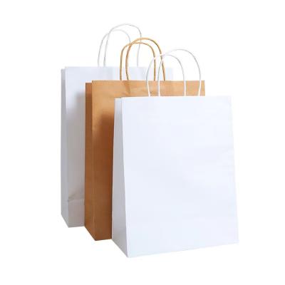 China Recyclable New Listing White Eightsided Sealed Kraft Paper Dried Fruit Packaging Tote Bag Toy Shopping Premium Gift Item for sale