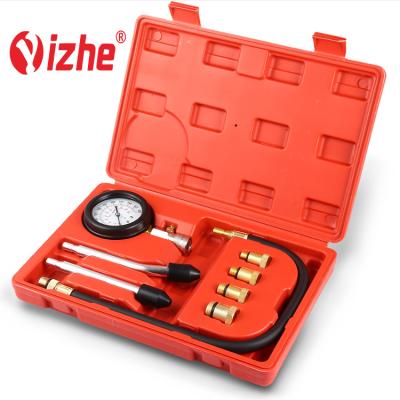 China Reapiring Car YIZHE Factory 9PCS Engine Cylinder Compression Tester Kit Engine Direct Pressure Test for sale