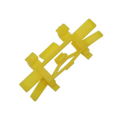 China POM Supply Yellow Plastic Car Water Port Parts Clip Car Decorative Clip Strip for sale