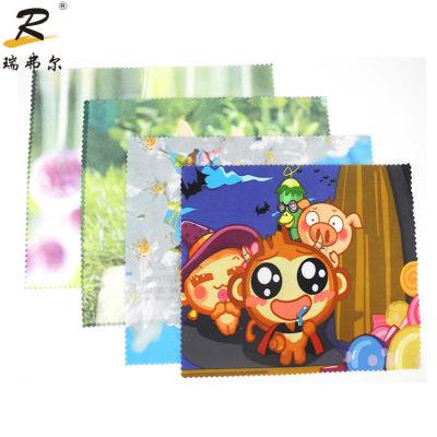 China Lens And Mobile Phone Screen Clean Microfiber 230g High Quality Cloth Printed Fabric for sale