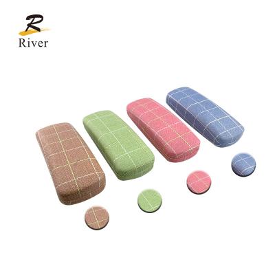 China Fashional Glasses Case Wholesale Cheap Colorful Leather Hard Shell Case For Optical Eye Glasses for sale