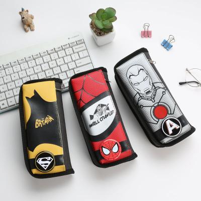 China Topsthink Custom Stationery Box Logo Superhero Pencil Case Cartoon Spiderman Iron Man Pencil Case Avengers For Kids for sale