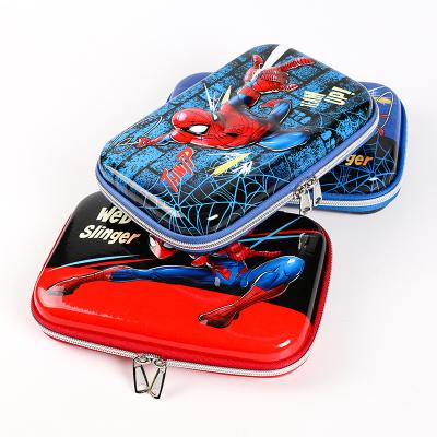 China Wholesale Child High Quality EVA Pen Bag Pouch Stationery Box Shockproof Cartoon Superhero Pencil Case For School Students for sale