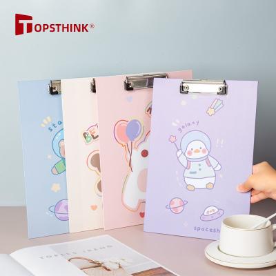 China School+Home+Office+Public Area Wholesale Novelty Stationery Promotion Customized Logo Hard Cover Colorful Cardboard Printed A4 Paper Clipboard For Kids for sale