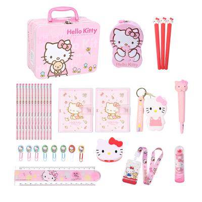 China Creative Cartoon Gift Set Wholesale 21pcs Hello Kitty Kawaii Cartoon Pencil Ruler Eraser School Stationery Set from Topsthink for Boy Girls Kids Gift for sale