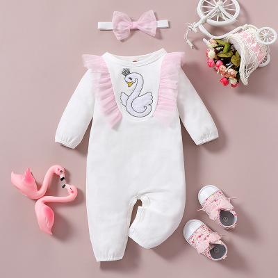 China Cotton Breathable Chic Baby Clothes Long Sleeve Jumpsuit Unisex One Piece Cotton Baby Rompers Crawling Gear for sale