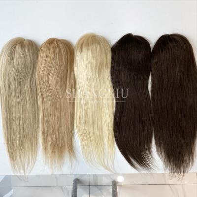 China Mono With Poly New Arrivals 100% Silk Mono Hair Toppers For Womens Hair Replacement System Chinese Hair for sale