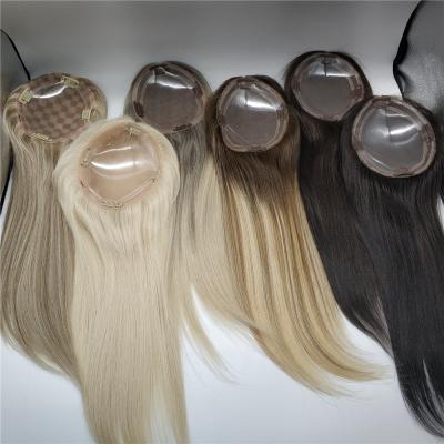 China Mono Core Monofilament Core Virgin Hair Current Mono Toppers For Hair Women Thinning Clips In Hair Correction for sale