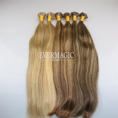 China 100% Virgin Hair Straight Hair Extension Cheap Tip Hair Extensions Flat Straight Piano Color Tip Flat Hair Machine Made Extension for sale