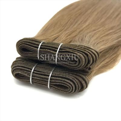 China European 100% Virgin Hair Customized Color Size Flat Weft Remy Virgin Human Hair Bundle Vendors Double Drawn Flat Weft for sale