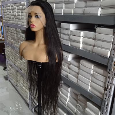 China Regular Wave 40 Inch Women Transparent Natural Black Straight Hair Front Hairpiece Hairpiece Prosthesis for sale