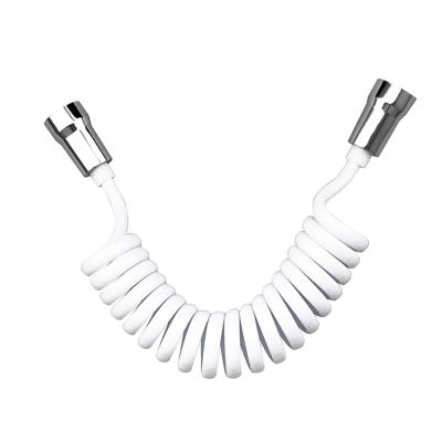 China Muslim Chain Bathroom Ware Plastic Flexible Shower Hose Modern White TPU Twist Sanitary Accessory For Shower for sale