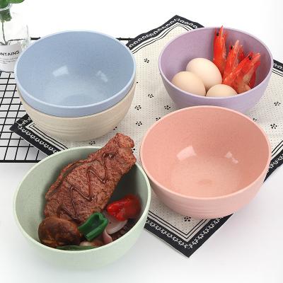 China Wholesale Sustainable Natural Straw Fiber Wheat Fiber Tableware Kids Baby Fork Spoon Dish Bowl Cup Sets Food Grade Kids Dinnerware Sets for sale