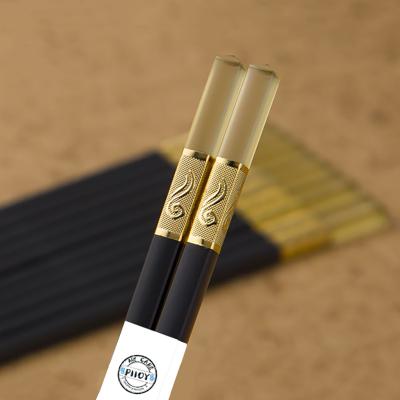 China New Year Disposable Lchinese Chopsticks CHOOSE Fiberglass Alloy Sushi Cutlet Sticks Black Palillos Twill Pants Fiberglass Chopsticks With Gift Box for sale