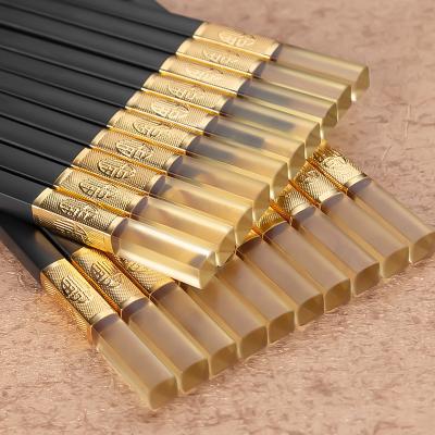 China Disposable Customized Packaging Chopstick Fiberglass Alloy Sushi Chop Sticks Palillos Black Twill Fiberglass Chopsticks With Gift Box for sale