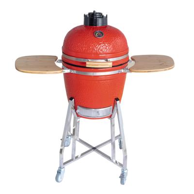 China China Outdoor and Indoor Kitchen Ceramic Barbecue Kamado Grill Easily Assembled Factory New Style with Removable Rack for sale