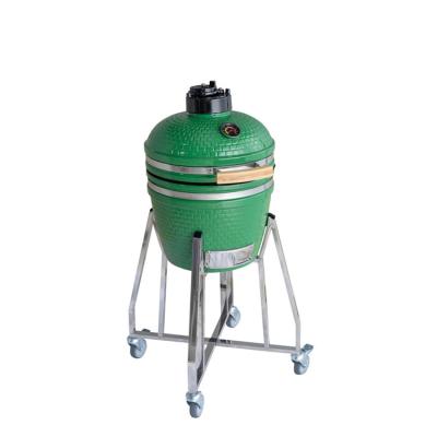 China Easily Assembled High Quality Green Ceramic Stove Clay Stove Portable BBQ Grill for sale