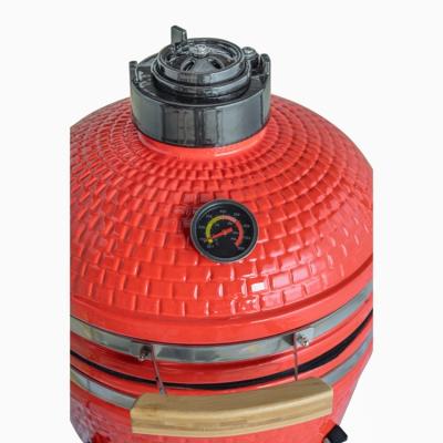 China Promotional Good Quality Red Ceramic BBQ Grill Camping Burner Portable BBQ Stove Easily Assembled for sale