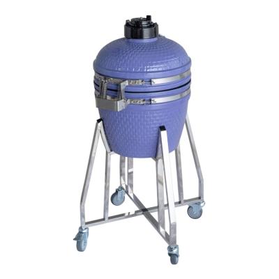 China Guaranteed Quality Easily Assembled Violet Bbq Grill Kitchen Kamado Smokeless Dismountable Portable Unique Ceramic for sale