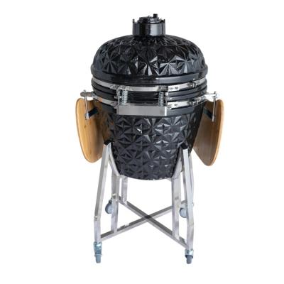 China Easily Assembled High Quality Portable Charcoal BBQ Rotating Spits Kamado Outdoor Ceramic BBQ Grill for sale