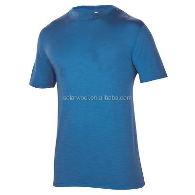 China Anti-pilling Men's Basic Merino Wool Crew Neck Short Sleeve T-Shirts for sale