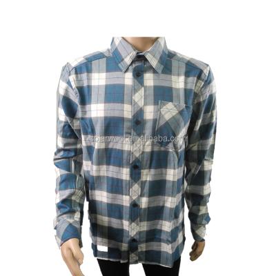 China Anti-Shrink Mens Merino Wool Woven Plaid Shirt for sale