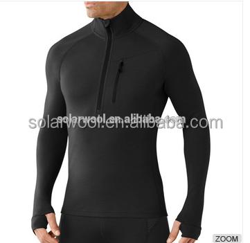 China High Quality Thermal Merino Wool Tops Men's Long Sleeve Merino Underwear for sale