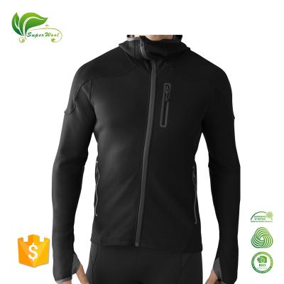 China Breathable Merino Wool Long Sleeve Sport Jacket for sale