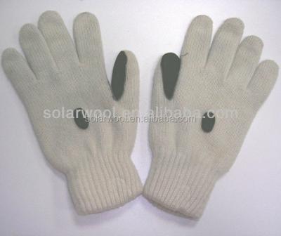 China Plain Meino Wool Blended Knitted Gloves for sale