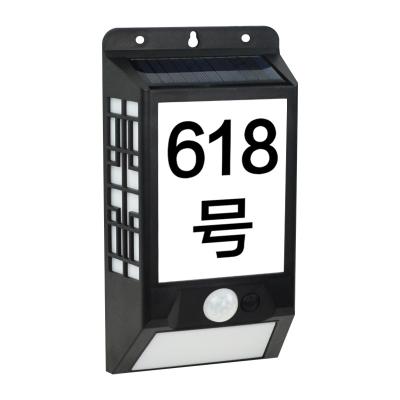 China Modern Waterproof Garden House Number Door Track Start Address Numbers For House Number Digital Outdoor Door Sign Plates Solar Power Light for sale