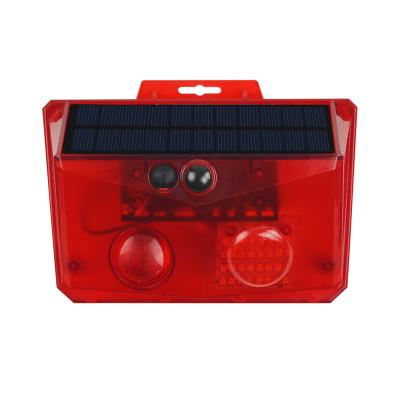 China ABS Factory New Outdoor Product Security System Siren Wireless PIR Motion Sensor Solar Alarm Lamp for sale