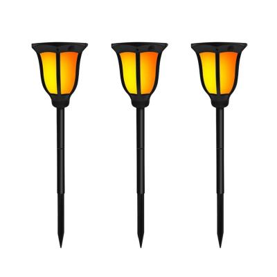 China Solar Garden Torch Lamp 10 LED Light Warm White Outdoor Flickering Landscape for sale