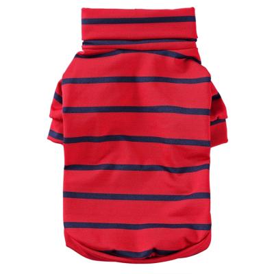 China Good Quality Stripe Dog Sweatshirt Fashion Sustainable Dog Clothes New Design Dog Summer Apparel for sale