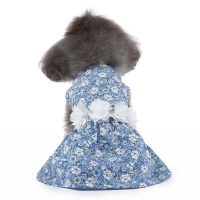 China Viable Dog Dress Spring Design Flower Brand Brand Pet Supplies Luxury Dog Clothes Summer Dog Clothes for sale