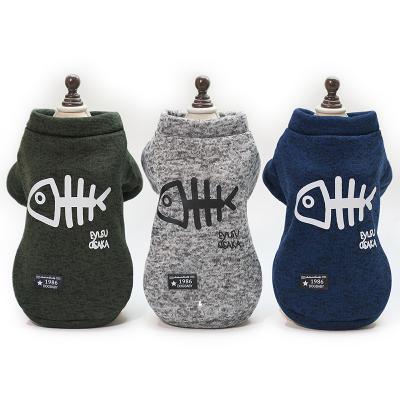 China Viable Wholesale Dog Hoodie Pattern Fish Bone Dog Jacket XXL Outdoor Dog Clothes Sport For Large Dogs for sale