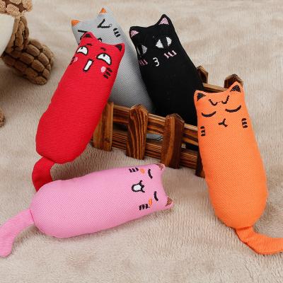 China Wholesale Cheap Price Lovely Cat Shape Catnip Toy Cat Chew Toy Viable Factory Bite Resistant Catnip Toys for sale