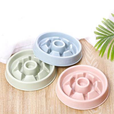 China Sustainable Durable Dog Bowl Dog Prevent Clogging Slow Health Diet Pet Feeder Plate for sale