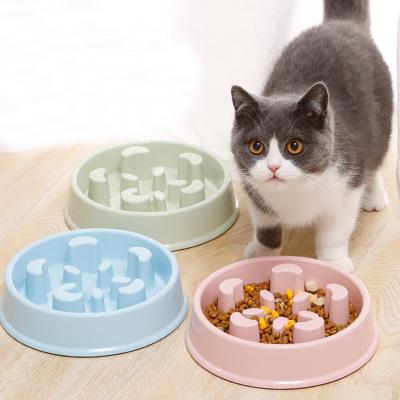 China Sustainable Fun Feeder No Stalling Slow Feeder Bloat Retriever Cat Food Water Bowl With Funny Pattern for sale