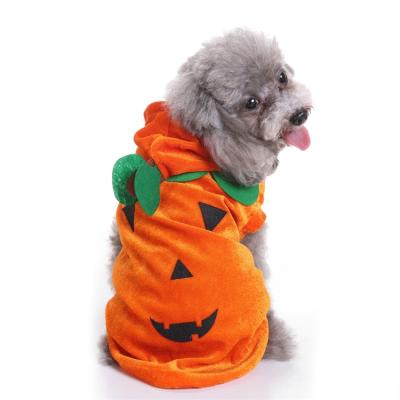 China Sustainable Novelty Halloween Dog Costume Super Pet Clothes Holiday Pumpkin Dog Clothes for sale