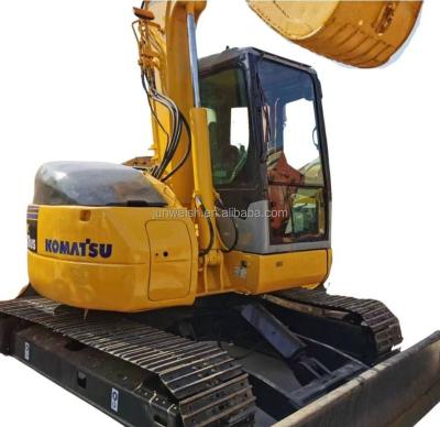 China garment shops USED KOMATSU PC78US-6 HYDRAULIC EXCAVATOR, KOMATSU PC78 USA 8 ton mini digger in low working hour for sale