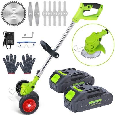 China Anti-Slip Weed Wacker Battery Operated Weed Eater With 3 Types Blades Cordless String Trimmer/Edger For Garden for sale