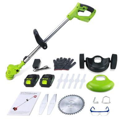 China Anti-Slip Grass Trimmer/Edger With 2*Battery 21V Electric Weed Wacker Cordless Weed Eater The Garden Yard for sale