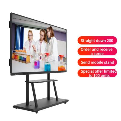 China Office Board Meeting Room Smart Education Board Touch Digital 75 Inch Electronic Interactive Whiteboard Smart Board Stand Without Projector for sale