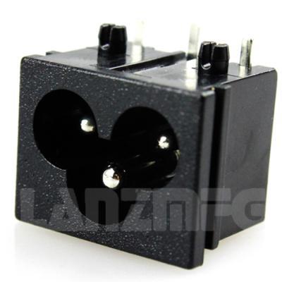 China Safty LZ-6-1WP4P3 Screw Mount Inlet Plug Socket AC Mickey Black 3 Pin IEC320 Connector for sale